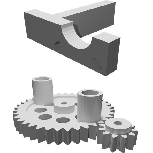 Supporto motore stepper cnc - motore,