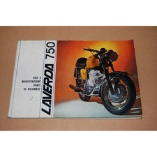 LAVERDA 750 GT LIBRETTO USO MANUTENZIONE CATALOGO PARTI RICAMBIO BUONO