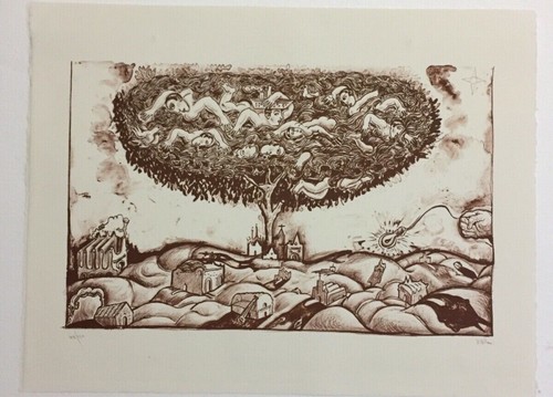 Grande litografia firmata - grande,