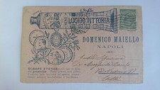 Cartolina Pubblicitaria Lucido da scarpe Vittoria Napoli c18