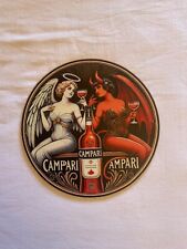 Insegna legno  “Campari, Rotonda  20x20 cm