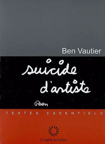 Suicide artiste ben vautier - suicide, d'artiste,