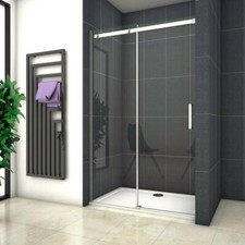 Porta scorrevole 200cm Vetro 8mm Temperato Anticalcare Telai cromato lucido