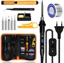 Saldatore a Stagno Kit 80W Con Interruttore On/Off,Temperatura Regolabile 180-50