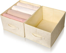 2 Pezzi Organizer Armadio Cassetti, Pieghevoli Cassettiera Armadio Interna, Draw