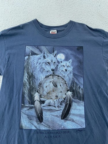 Vintage alaska wolves shirt - vintage,