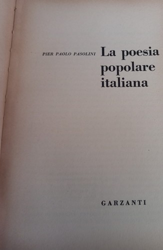 Pasolini la poesia - p., pasolini,