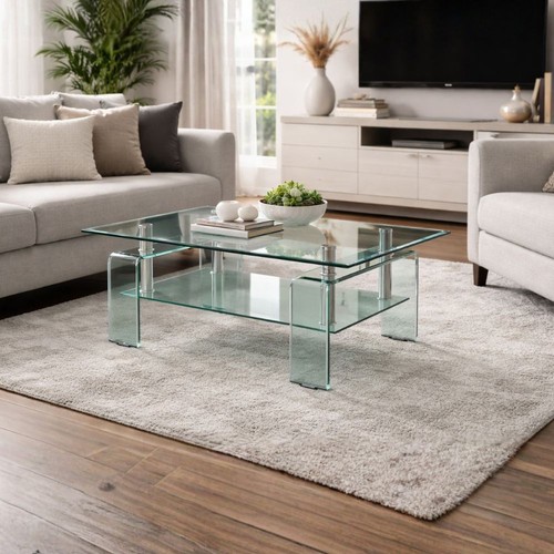 Tavolino crystal vetro - tavolino,