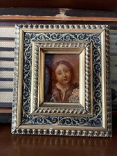 Quadretto Antico Dipinto sacro Realizzato a mano con cornice dorata