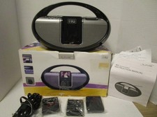 ILIVE Black Portable Docking System AM/FM Radio Boombox & iPod Dock IBR2807DPBLK