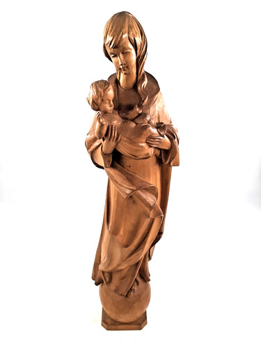 Intagliato madonna con - intagliato, gesù