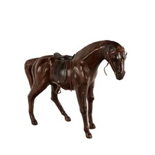 Statua Antica Cavallo Cartapesta Italia '800 Scultura Cuoio Oggetti Metallo 