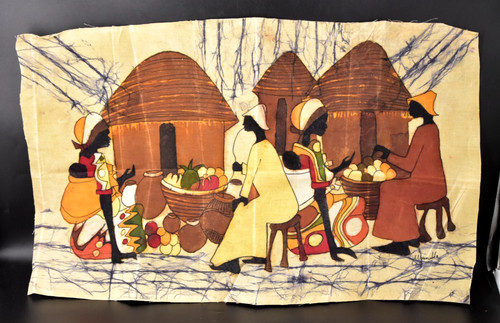 Quadro africano tessuto - africano, in