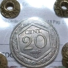 20 Cent Esagono 1918 Fdc Bordo