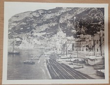 Fratelli Alinari - Grande Stampa Fotografica d'Epoca - Veduta Storica di Amalfi