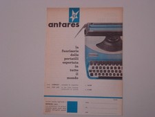 advertising Pubblicità 1964 MACCHINA PER SCRIVERE ANTARES