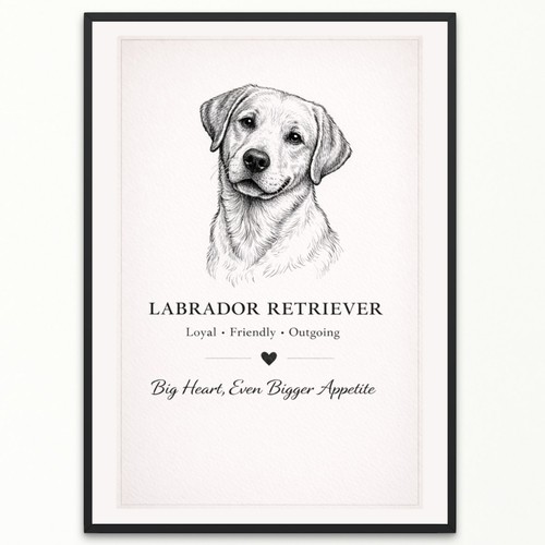 Poster stampa parete - stampa, cane