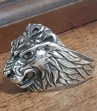 Anello argento uomo - argento, leone