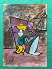 PAUL KLEE disegno e quadro su