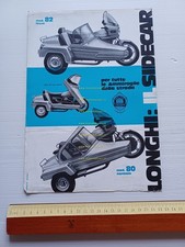 Longhi Sidecar mod. 80 Normale - mod. 82 Lusso depliant italiano originale