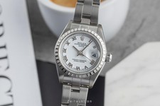 Rolex Lady Date White Roman Dial automatico acciaio Oyster Perpetual ref. 79240