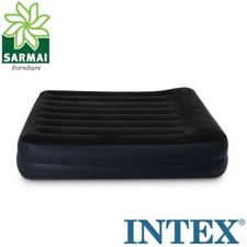 Intex 64124 Materasso letto matrimoniale gonfiabile ospiti con pompa elettrica