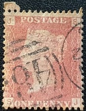 GB QV SG43 1d. timbro usato