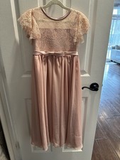 Abito smanicato intero rosa bambina tutù principessa matrimonio pianoforte