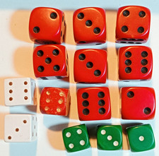 LOTTO  14   DADI DA GIOCO-ALCUNI PUBBLICITARI  PLASTICA- VINTAGE -D'EPOCA- USATO