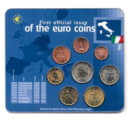 Italia euro set centesimo 2 - italia,