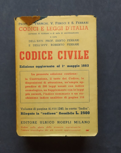 Codice civile vintage ed - vintage,