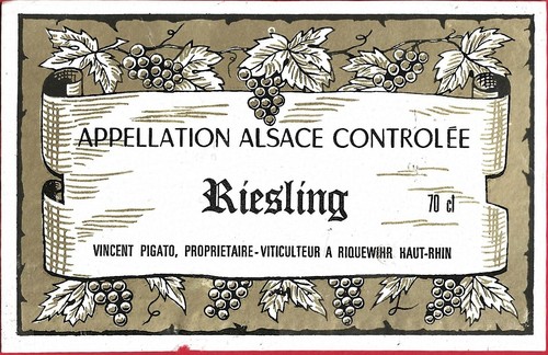 Al29 etiquette alsace riesling - alsace,