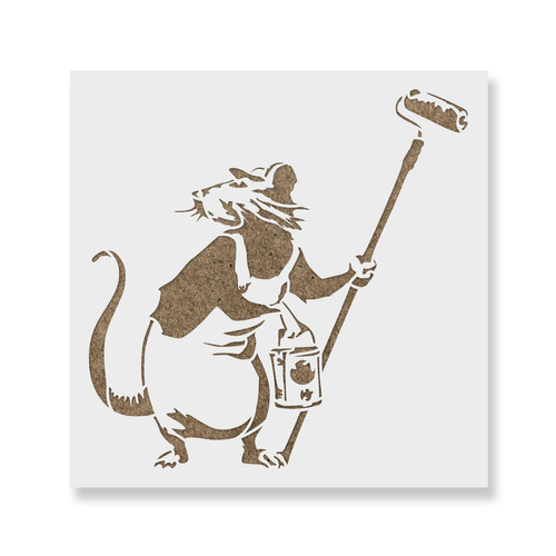 Stencil rat painter banksy - painter,