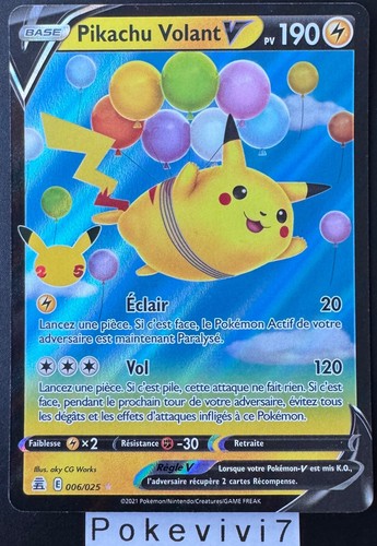 Carte pokemon pikachu volant - carte,