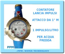 CONTATORE ACQUA LANCIA IMPULSI - ATT 1"- 1 IMPULSI / 1 LITRO TRATTAMENTO ACQUA