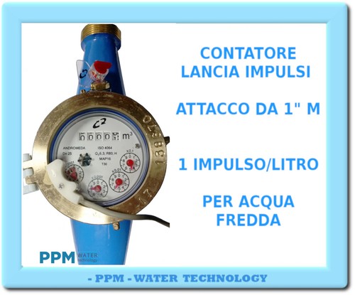 Contatore acqua lancia - contatore, impulsi