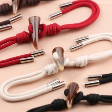 4pcs Corno Bottoni Toggle Chiusure Fai da Te Cinese Hanfu Tang Abito Accessorio