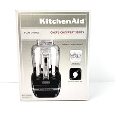 Kitchen Aid Chefs Chopper Serie Pulse 3 Tazze Nero Modello KFC3100OB Nuovo con Scatola