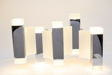 CUBIC SCIOLARI 10 LIGHTS WALL CHANDELIER. 1960 PRODUCTION GAETANO SCIOLARI. RARE