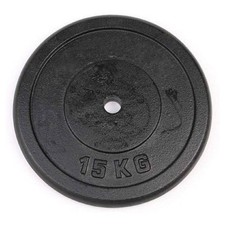 DISCO PER MANUBRI PESI PIASTRE BILANCIERE GHISA FORO 25MM DA 15KG DISCHI FITNESS