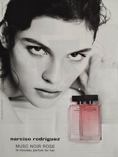 Pubblicità stampa vintage Marciso Rodriguez!! " Profumo donna Musc noir rose "
