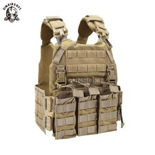 Gilet militare tattico sgancio rapido Molle softair combattimento assalto portatarga