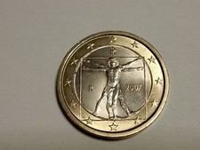 Moneta 1 Euro Italia 2007 uomo