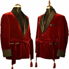 Men Maroon Smoking Jackets