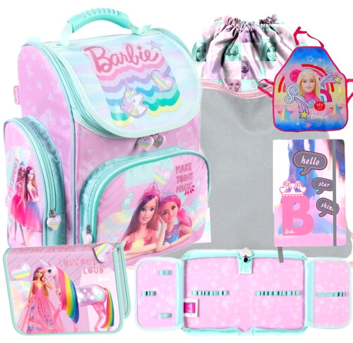 Zaino scuola barbie set - scuola,