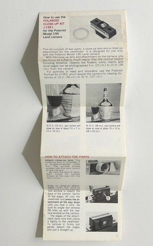 Polaroid close kit 1951 f - close-up,