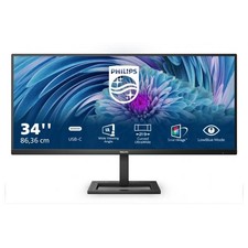 346E2LAE/00 PHILIPS MONITOR 34 LED VA 21:9 WQHD 4MS 300 CDM, USB-C, ALTEZZA, DP/