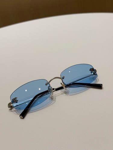 Chanel rimless sunglasses blue - sunglasses,