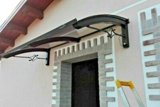 pensiline tettoie legno lamellare pensilina su misura policarbonato LEGNO FOGLIA