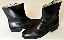 STIVALETTI IN PELLE NERA N39 SUOLA DAVOS NUOVI 